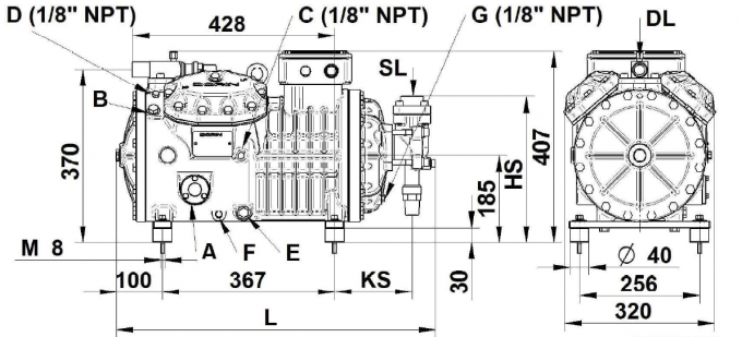 Cold Storage Compressor List.pdf H1500CS Stationary Cold Storage Compressor Lubricated R22 Refrigerant