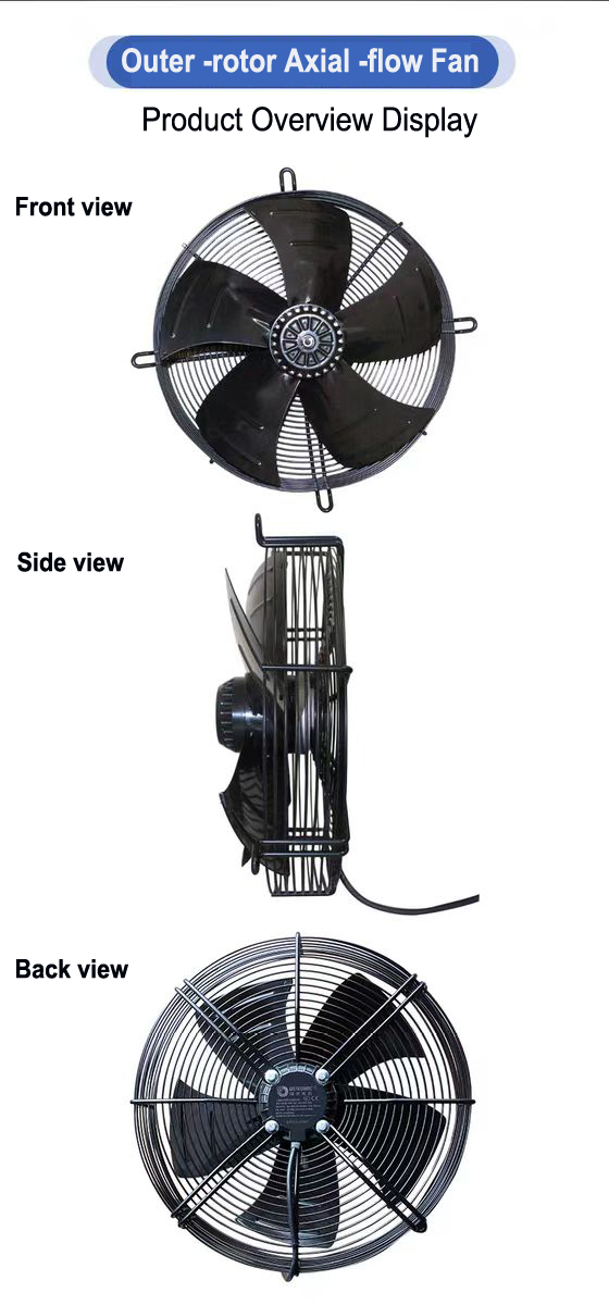 YWF Series 200 to 630mm cold storage Fan Blade Motor Condenser Evaporator Fan Manufacturer External Rotor Axial Flow Fan 3