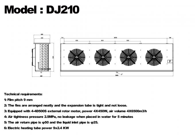 DJ series DJ100 single unit cooler CE certified cold storage dedicated air cooler evaporator ceiling evaporator refrigeration equipment manufacturer,refrigeration factory, refrigerated cold storage 13