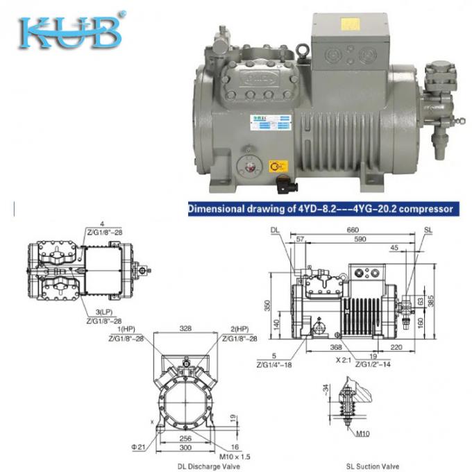 2HP to 50HP Made in China Support customized cheap cold storage refrigeration compressor Semi-hermetic piston compressor,cold storage compressor,cold storage system,industrial cold storage 5