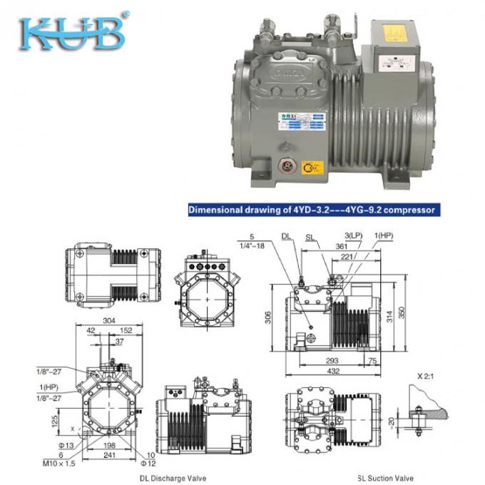 2HP to 50HP Made in China Support customized cheap cold storage refrigeration compressor Semi-hermetic piston compressor,cold storage compressor,cold storage system,industrial cold storage 4
