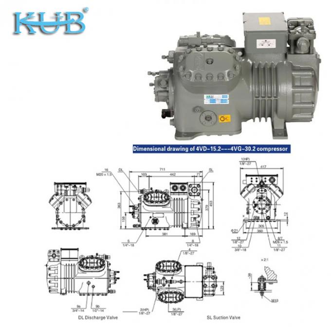 2HP to 50HP Made in China Support customized cheap cold storage refrigeration compressor Semi-hermetic piston compressor,cold storage compressor,cold storage system,industrial cold storage 6