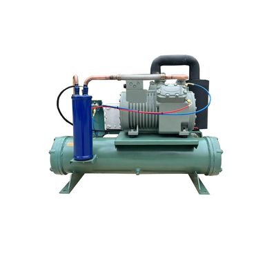 5HP Water Cooled Condensing Unit with Shell and Tube Seawater Condenser for Cold Room 220V 3PH 60HZ