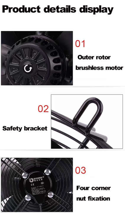 YWF Series 200 to 630mm cold storage Fan Blade Motor Condenser Evaporator Fan Manufacturer External Rotor Axial Flow Fan