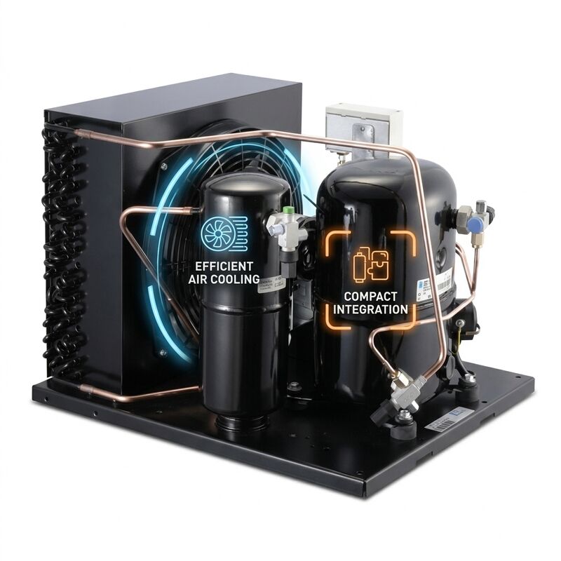Low Temperature Minus 25C Small Condensing Unit 2HP Hermetic Scroll R404A R449A Deep Freezer Blast Freezer Cold Room