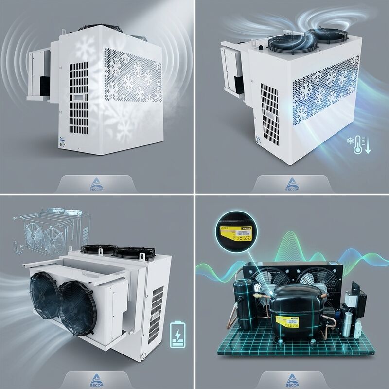 Smart IoT Controller Small Condensing Unit 2HP Hermetic Scroll R404A WiFi Remote Monitoring Alarm Cold Room Freezer