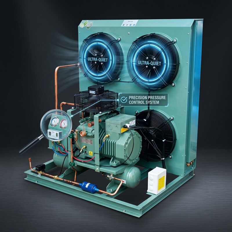 Dual Stage Ultra Low Temperature Semi Hermetic Condensing Unit 2CES-4Y Deep Freeze -40C Cooling