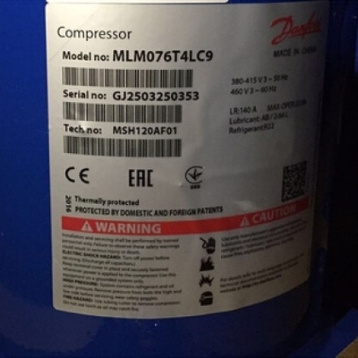 10hp Refrigerator Compressor PVE Oil Type Refrigeration Compressor MLZ076