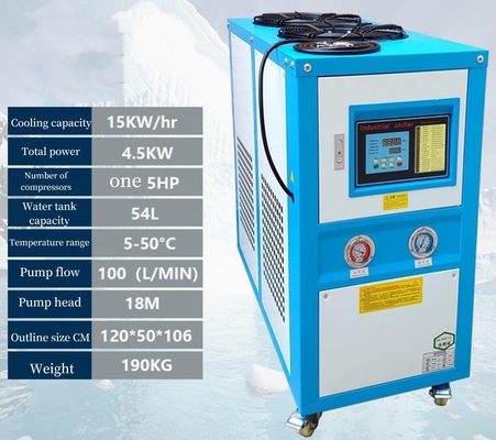 R22 5HP Compressor Air Cooled Water Chiller With 52L Tank