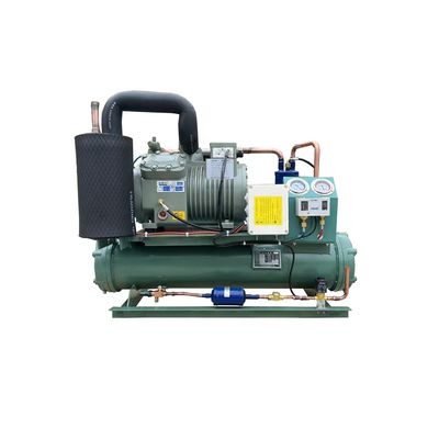 5HP Water Cooled Condensing Unit with Shell and Tube Seawater Condenser for Cold Room 220V 3PH 60HZ