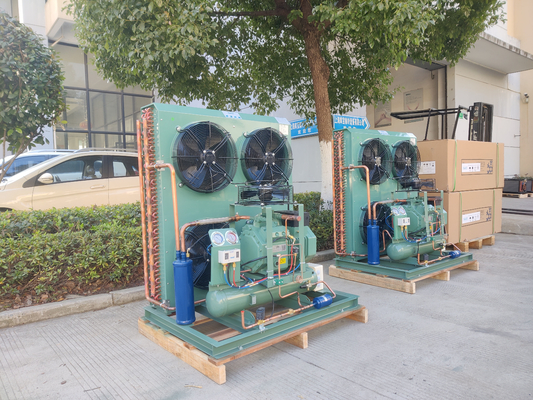 Semi Hermetic 2 Stage Refrigeration Condensing Unit Air Cooled