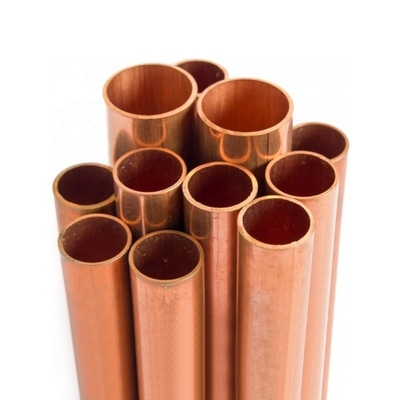 45% Elongation Cold Storage Parts Straight Copper Pipe 120mm Wall Thickness